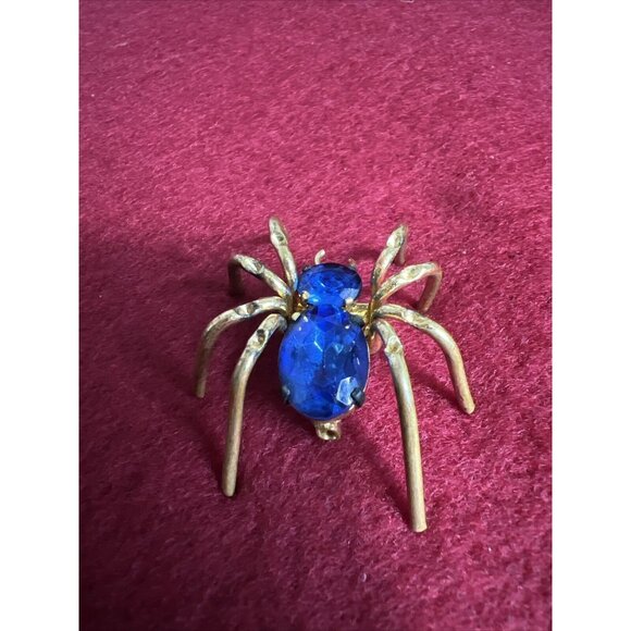 RARE Antique Victorian CZECHO Stamped Gold Filled Ornate European Spider Brooch - Picture 2 of 9